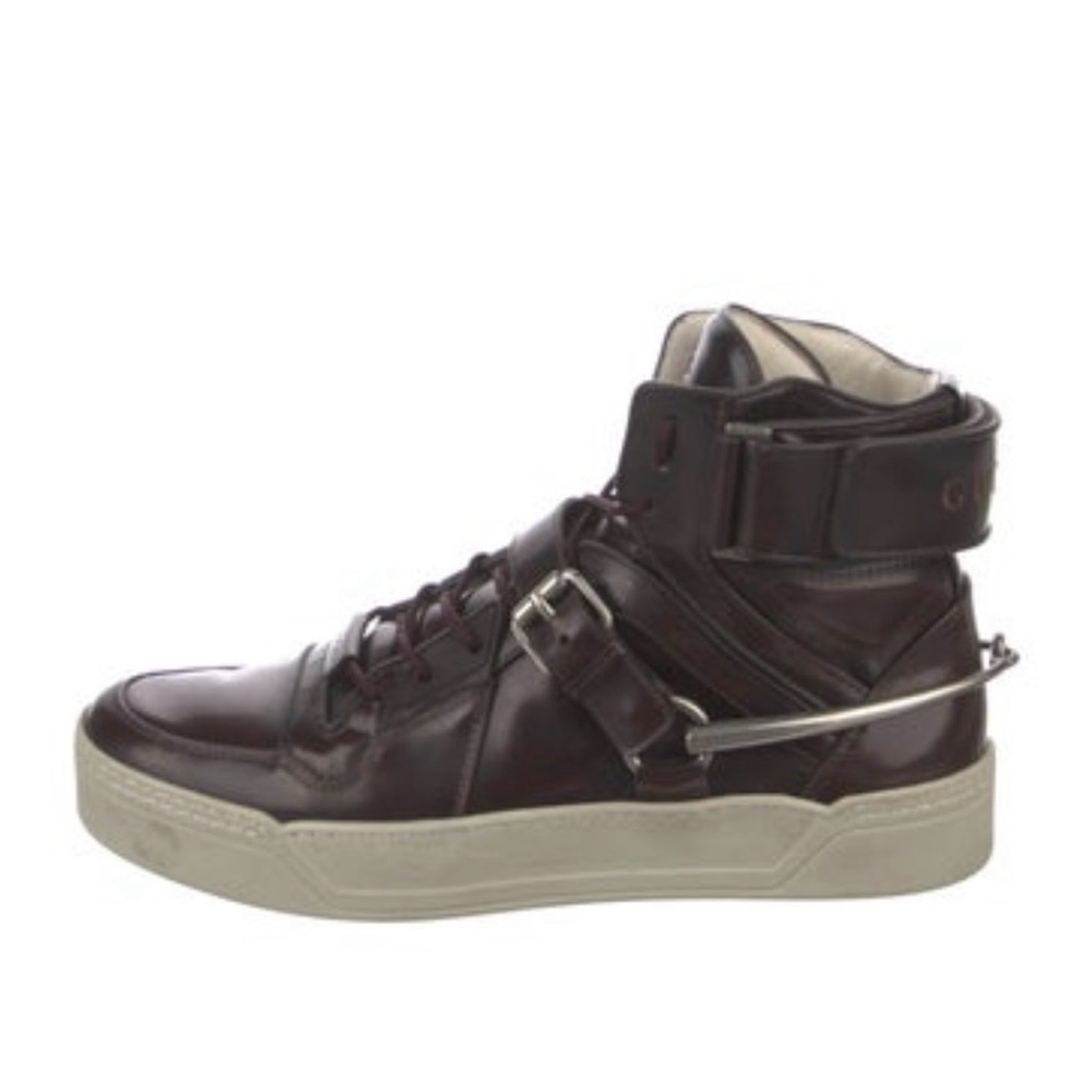 Men's Gucci High-Top Leather Sneakers